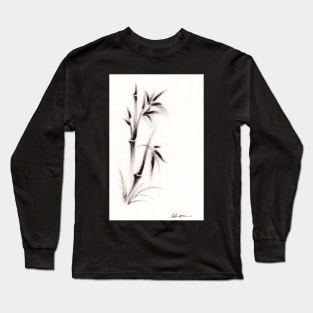 My Happy Place - Sumie bamboo ink Brush pen painting Long Sleeve T-Shirt